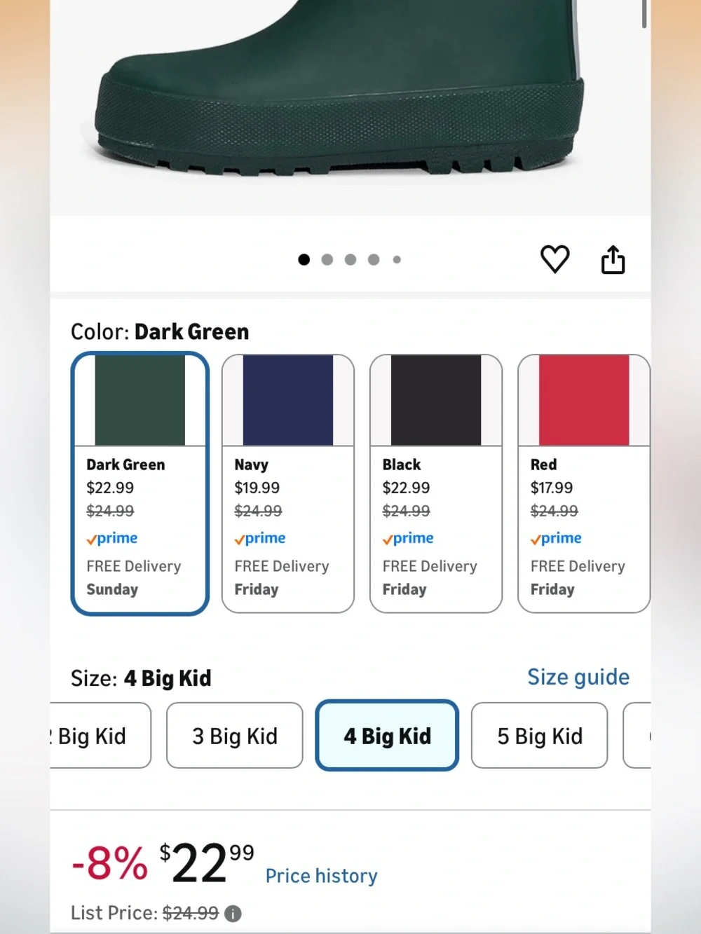 K KomForme Kids Rain Boots - Picture 2 of 8
